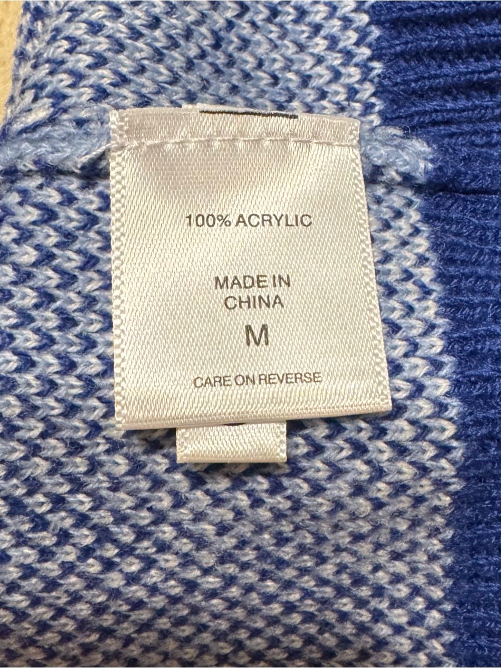 New York and Company Blue Argyle Classic Crewneck Sweater - Picture 8 of 8